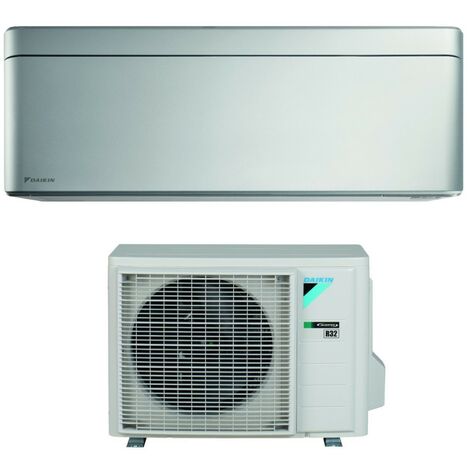 Climatiseur réversible Daikin Stylish unité intérieure 3,4 kW – Silencieux 19 dBA – Réfrigérant écologique R-32 – Design argenté (1/5)
