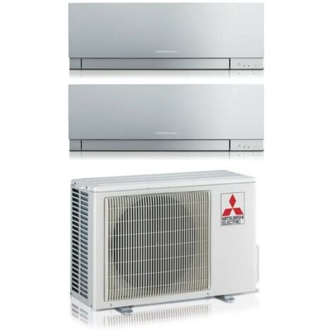 Mitsubishi Electric Dual Split rèversible Climatiseur série KIRIGAMINE ZEN SILVER MSZ-EF 7+15 avec MXZ-2F53VF R-32 Wi-Fi intégré Couleur Argent 7000+15000 (1/2)