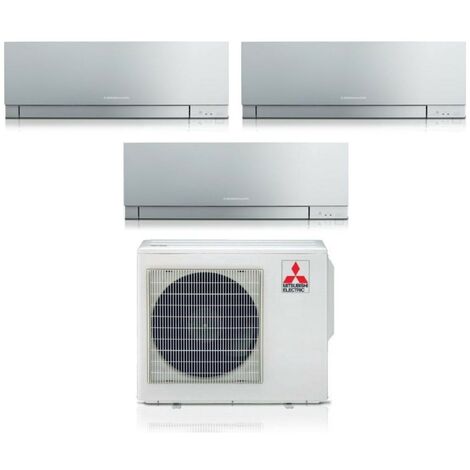 Mitsubishi Electric Trial Split rèversible Air Conditioner Series KIRIGAMINE ZEN SILVER MSZ-EF 9+9+9 with MXZ-3F68VF R-32 Wi-Fi Integrated Colour Silver 9000+9000 (1/2)