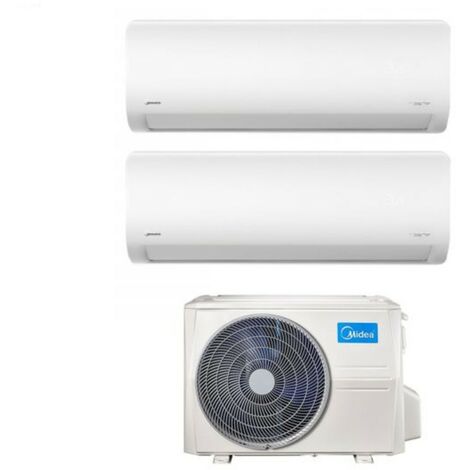 Midea – Climatiseur réversible 9000+9000 BTU – Wi-Fi intégré – R-32 – Efficacité A++ – Débit d'air 300~510 m3/h – Silencieux 22~55 dB(A)