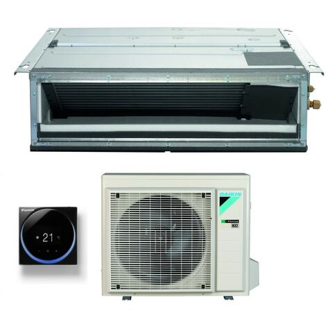 climatiseur daikin bluevolution inverter ducted ultraflat 12000 btu fdxm35f3/f9 r-32 wi-fi en option - garantie europèenne commande filaire noir brc1h519k / brc1h52k,italie 2+2