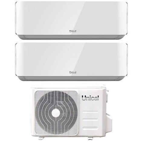 Climatiseur Unical Dual Split rèversible Air Conditioner Series AIR CRISTAL 10+18 with KMX4 28HE R-32 Wi-Fi Optional 10000+18000 (1/4)