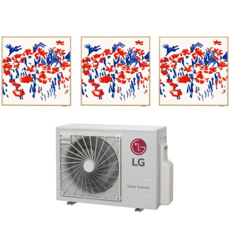 LG – Climatiseur réversible 5.28 kW – R-32 avec Wi-Fi – Unité intérieure silencieuse 9000 Btu – Design personnalisable ARTCOOL Gallery - MU3R19
