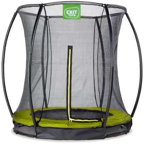 EXIT Silhouette Ground Trampoline 6ft with Safety Net – Green