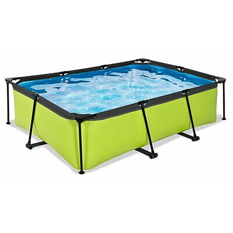 EXIT Lime pool 7ft x 5ft x 25.6in with filter pump - green