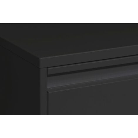 ARREGUI Basic Poubelle de recyclage en acier, poubelle de tri sélectif, 4 seaux, 4 x 17L (68L), Noir CR606-B