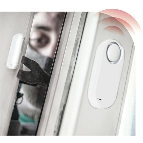 ARREGUI AL011 Alarme pour la maison  Capteur d'alarme pour porte et fenêtre avec télécommande  Alarme avec sirene sans fil avec batterie  Systeme de sécurité anti vol et anti effraction  Blanc