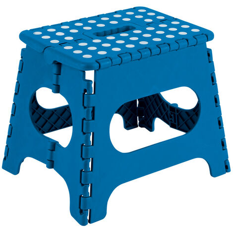 Tabouret pliant 27 cm – Escabeau pour adultes et enfants – Polypropylène haute résistance – Charge max 150 kg – Antidérapant pour sécurité – EHS - TB-027-A (1/10)