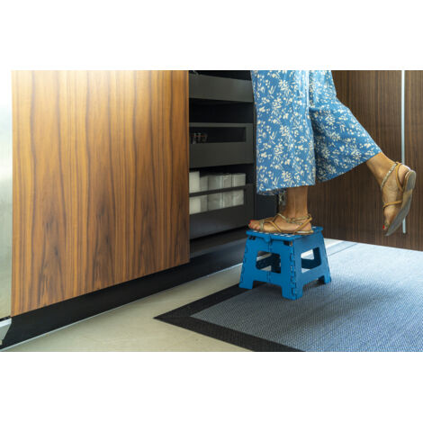 Petit Tabouret Avec Dossier Rockible - Multifonction, Portable, Pour Enfants Et Adultes, Bleu, Dimensions 33x25.5x23.8 Cm - 8