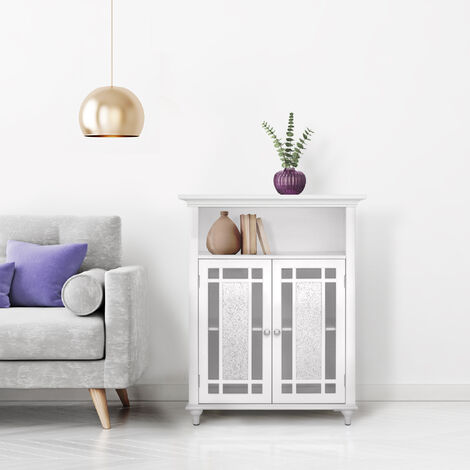 Placard de rangement meuble bas de salle de bain blanc Windsor Teamson Home ELG-529