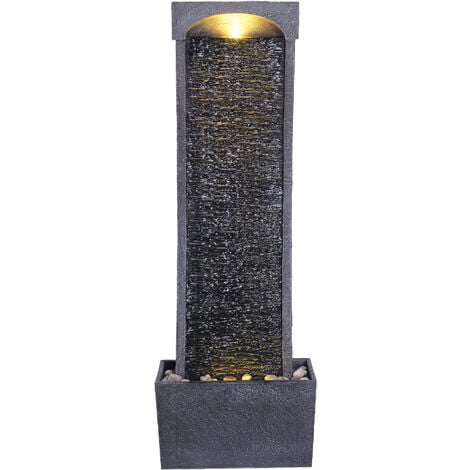 PeakTop by Teamson Home Garden Eaus propose une grande fontaine d'eau courbe extérieure avec des lumières