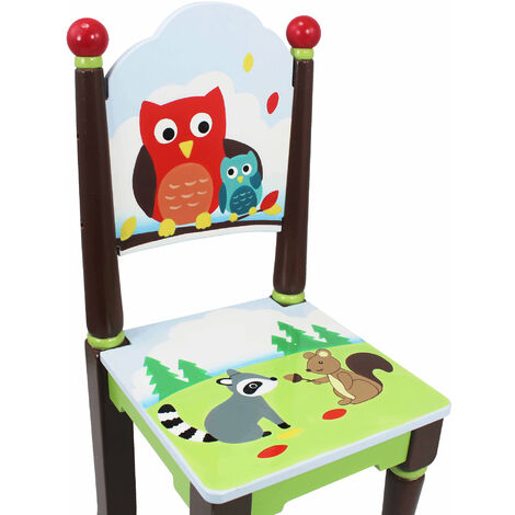 Chaise à Bascule En Bois Fantasy Fields Pour Chambre Enfant - Motif Animaux Enchantés