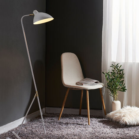 Lampadaire lampe de salon sur pied blanc doré Delicata VN-L00043-EU