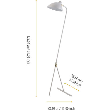 Lampadaire lampe de salon sur pied blanc doré Delicata VN-L00043-EU