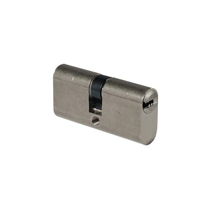 CILINDRO OVALE EUROPEO 2402 CS IBFM - OTTONE CROMO SATINATO 3 CHIAVI MM 54 27+27