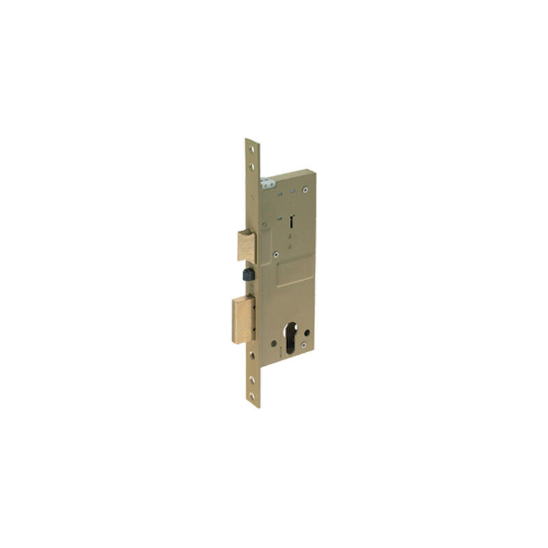SERRATURA LEGNO INFILARE ELETTRICA 58100 YALE • B.Q OTT. SATINATO F.MM 22 F.SAGOM M2+SCR E.MM 60