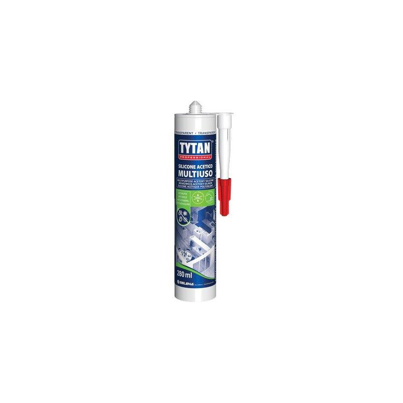 SILICONE ACETICO UNIVERSALE TYTAN • TRASPARENTE ML 280