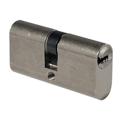 CILINDRO OVALE EUROPEO 2402 CS IBFM - OTTONE CROMO SATINATO 3 CHIAVI MM 54 27+27