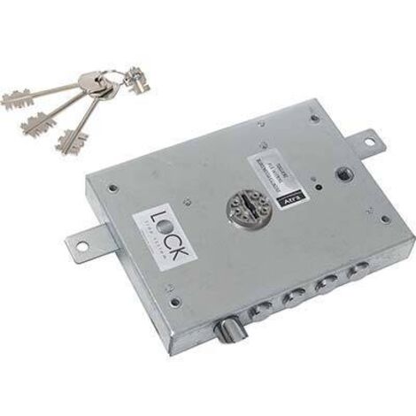 SERRURE À MORTIER EN MÉTAL 390 OMEC BQ NICH F.MM 22 F.OVAL M1+SCR H.MM