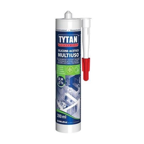 SILICONE ACETICO UNIVERSALE TYTAN • TRASPARENTE ML 280