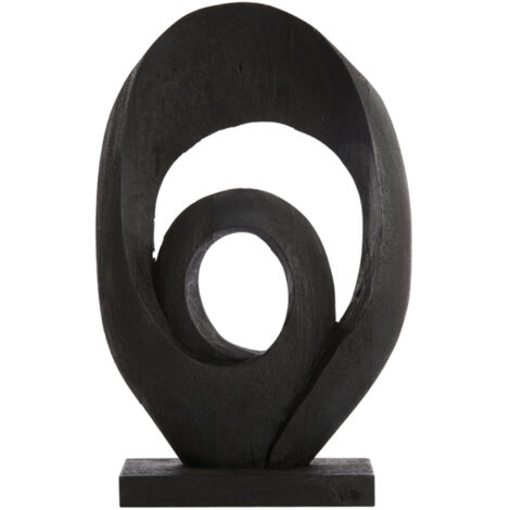 Light & Living Ornament Randa Holz matt Schwarz - 40x14x60 cm