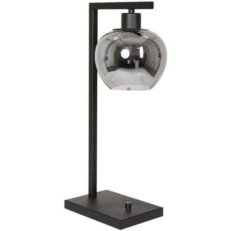 Steinhauer - tischlampe - Lotus - schwarz - glas metall rauchglas (1/5)