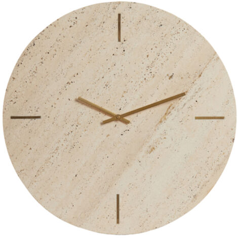 Light & Living Uhr JENAY aus travertin Stein sandfarben - Ø43 cm (1/4)