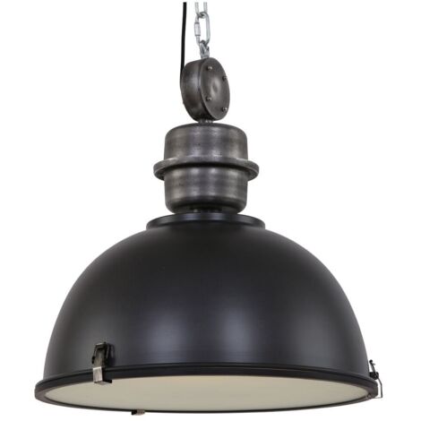 Sienna Tough Guy Dome Pendel-Deckenleuchten Schwarz Matt, Glas Matt, Metall