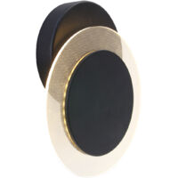 Steinhauer - wandleuchte - Lido - schwarz - kunststoff metall - Ø