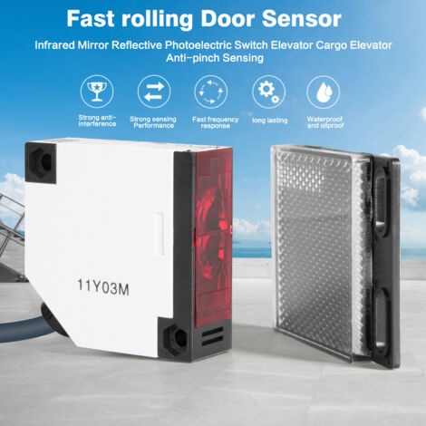 Sensor Fotoeléctrico Retrorreflectante E3JK-R4M1, 90-250V AC, Alcance Ajustable 4m - Para Automatización Industrial