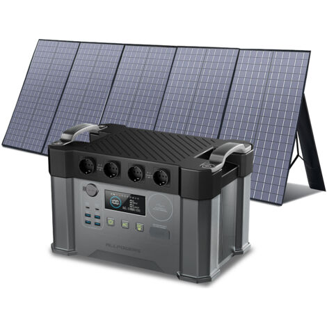 ALLPOWERS Estación de Energía Portátil S2000 Pro 1451Wh, Generador solar 2400W (4000W pico de valor) con panel solar plegable de 400W, SAI15ms, Carga Rápida de 1.5 H, para camping, RV, emergencia