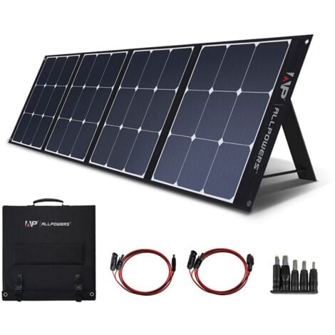 ALLPOWERS Panel solar plegable de 200 W, paneles solares monocristalinos,  cargador solar portátil con salida MC