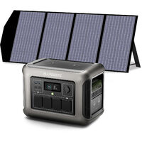 ALLPOWERS R1500 Generador Solar con 140W Panel Solar, Batería LiFePO4 de 1152Wh con 4 Salidas AC de 1800W (3000W Pico), Estacion de Energia Portatil para Camping, Emergencia, Viajes, Cortes