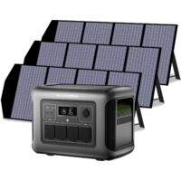 ALLPOWERS R1500 LITE Generador Solar con 3 paneles solares de 140W, Batería LiFePO4 de 1056Wh, 4 Salidas AC de 1600W (3200W Pico), Estacion de Energia Portatil para Camping, Emergencia, Viajes, Cortes