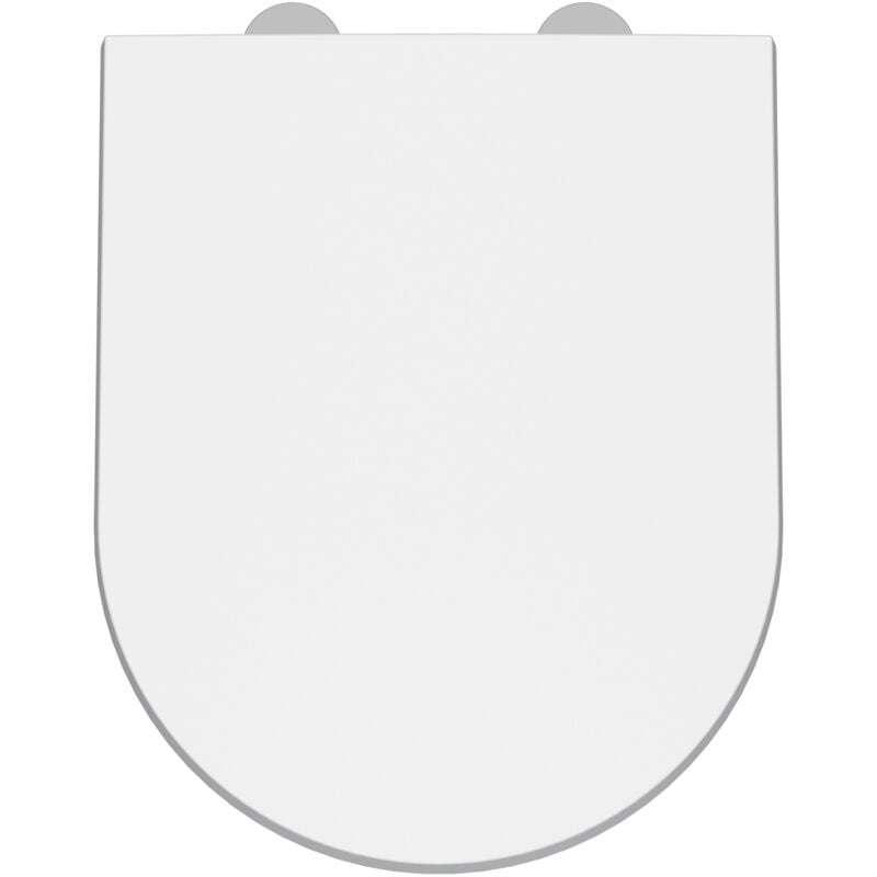 Luxury D Shape Top Fix Soft Close - White