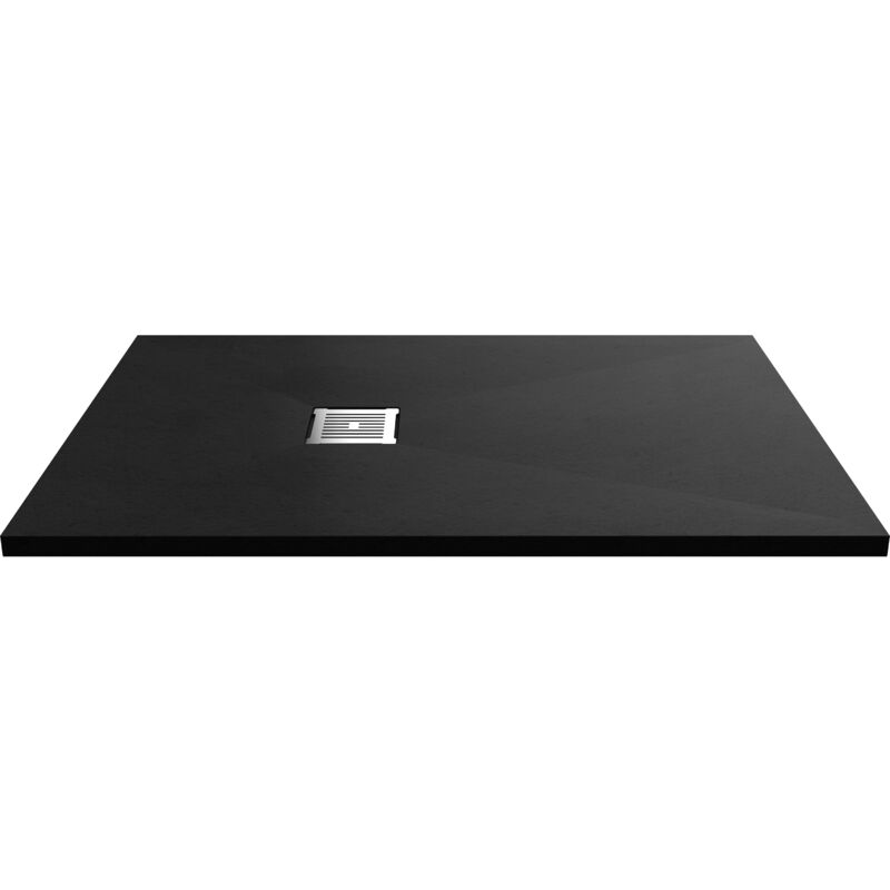 1200mm x 800mm Premium Slimline Rectangular Shower Tray - Slate Black