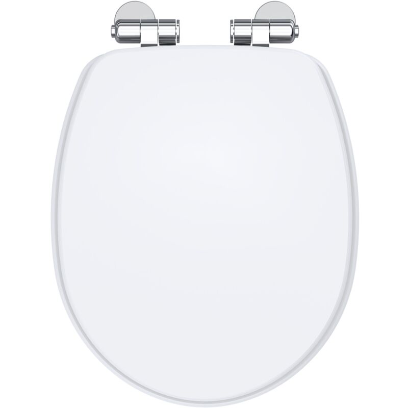 Traditional Soft Close, Top Fix Wooden Toilet Seat (Suitable for Legacy Balterley Toilets) - Gloss White