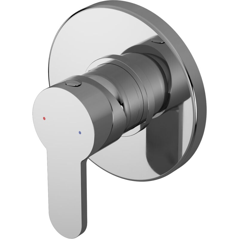 Round Concealed Manual Shower Valve (1 Outlet) - Chrome