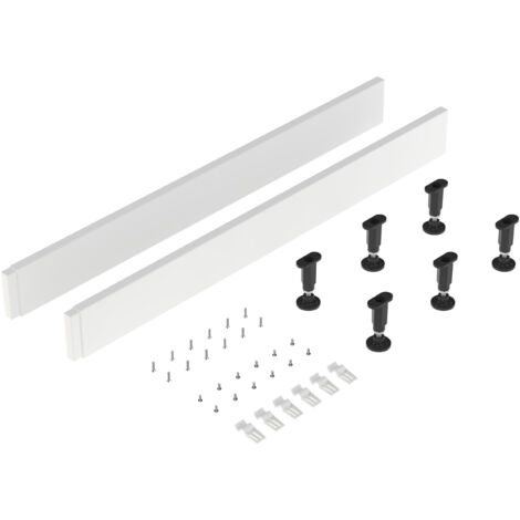 Shower Tray Leg Set & Plinth Kit - White - 1000mm Panel