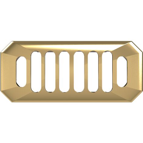 Ceramic Accessories Traditional Grill Overflow Cover - 26mm x 50mm - Brushed Brass