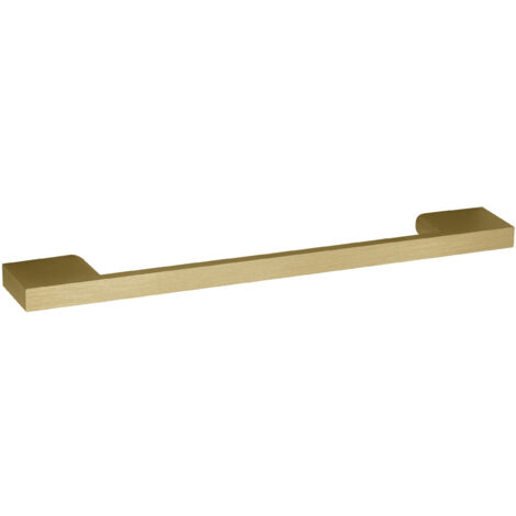 Furniture Handle Square D Shape Handle, 191mm (160mm Centres) - Brushed Brass