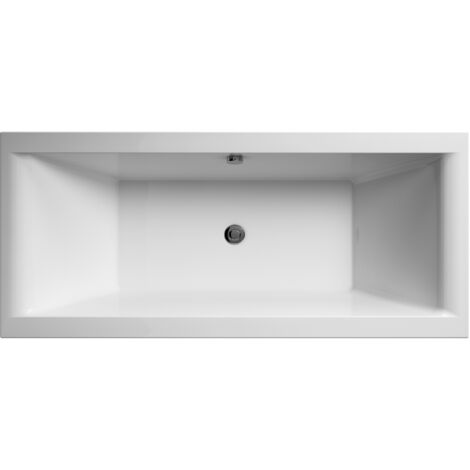 Double Ended Straight Shower Bath - 1800mm x 800mm (Tap, Waste and Panel Not Included)