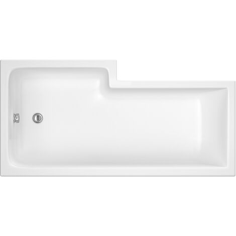 L Shape Right Hand Shower Bath Tub with Leg Set (Waste & Panels Not Included) - 1600mm - Balterley