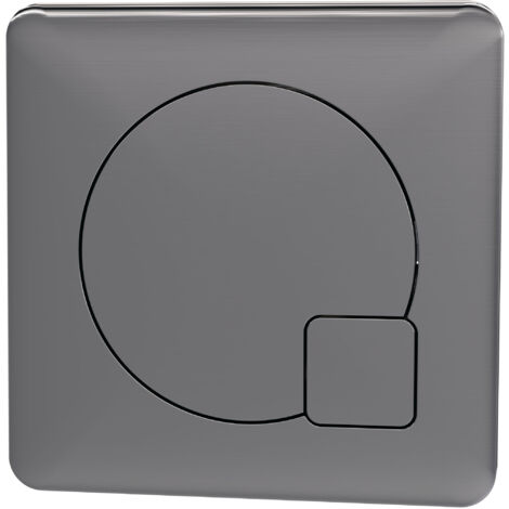 Square Dual Flush Push Button - 70mm - Brushed Pewter- Balterley