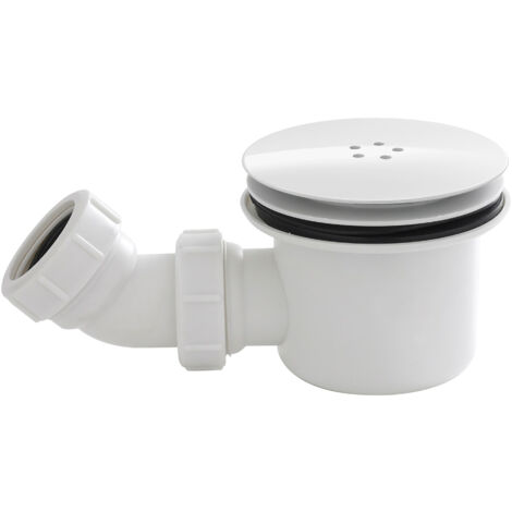 Resin Shower Tray Mega Flow Waste - White