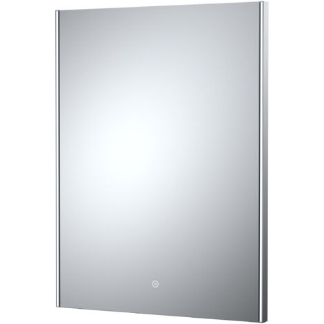 Rectangular LED Ambient Illuminated Touch Sensor Mirror with Demister, 800mm x 600mm - Chrome (1/2)