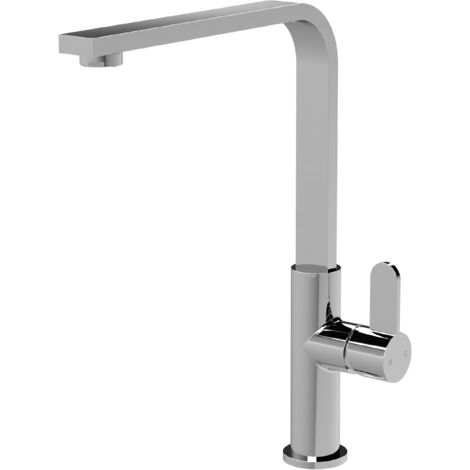 Balterley Ipstones Kitchen Mono Mixer Tap with Single Lever Handle, Curved Swivel Spout - Polished Chrome Finish (1/5)