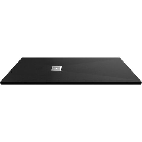 1600mm x 800mm Premium Slimline Rectangular Shower Tray - Slate Black