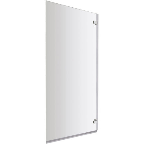 Chrome 5mm Toughened Safety Glass Hinged Shower Bath Screen