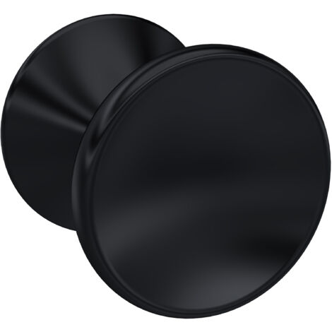 Indented Round Knob, 30mm - Matt Black